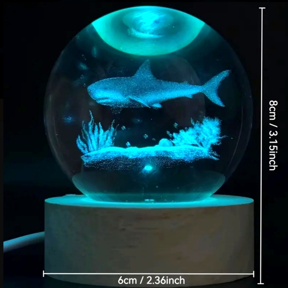 Shark Crystal USB Light - Picture 3 of 3